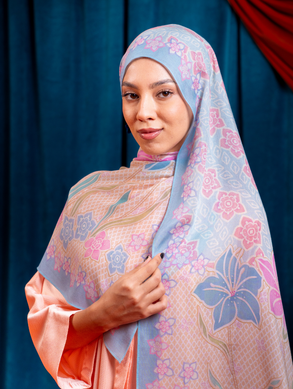 Lana Modal Shawl - Blossom Weave Blue
