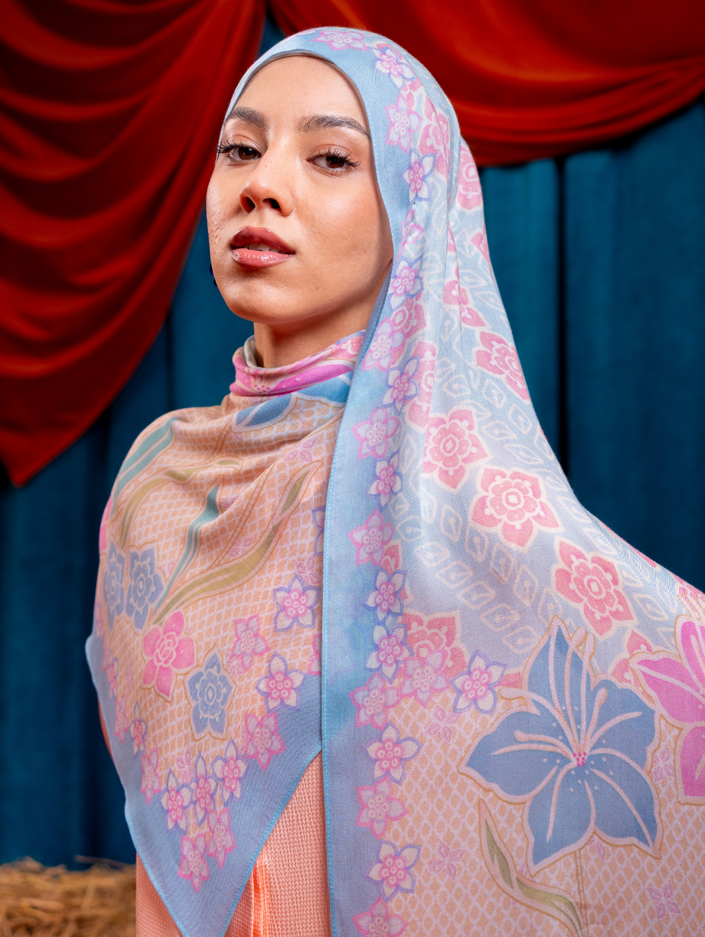 Lana Modal Shawl - Blossom Weave Blue