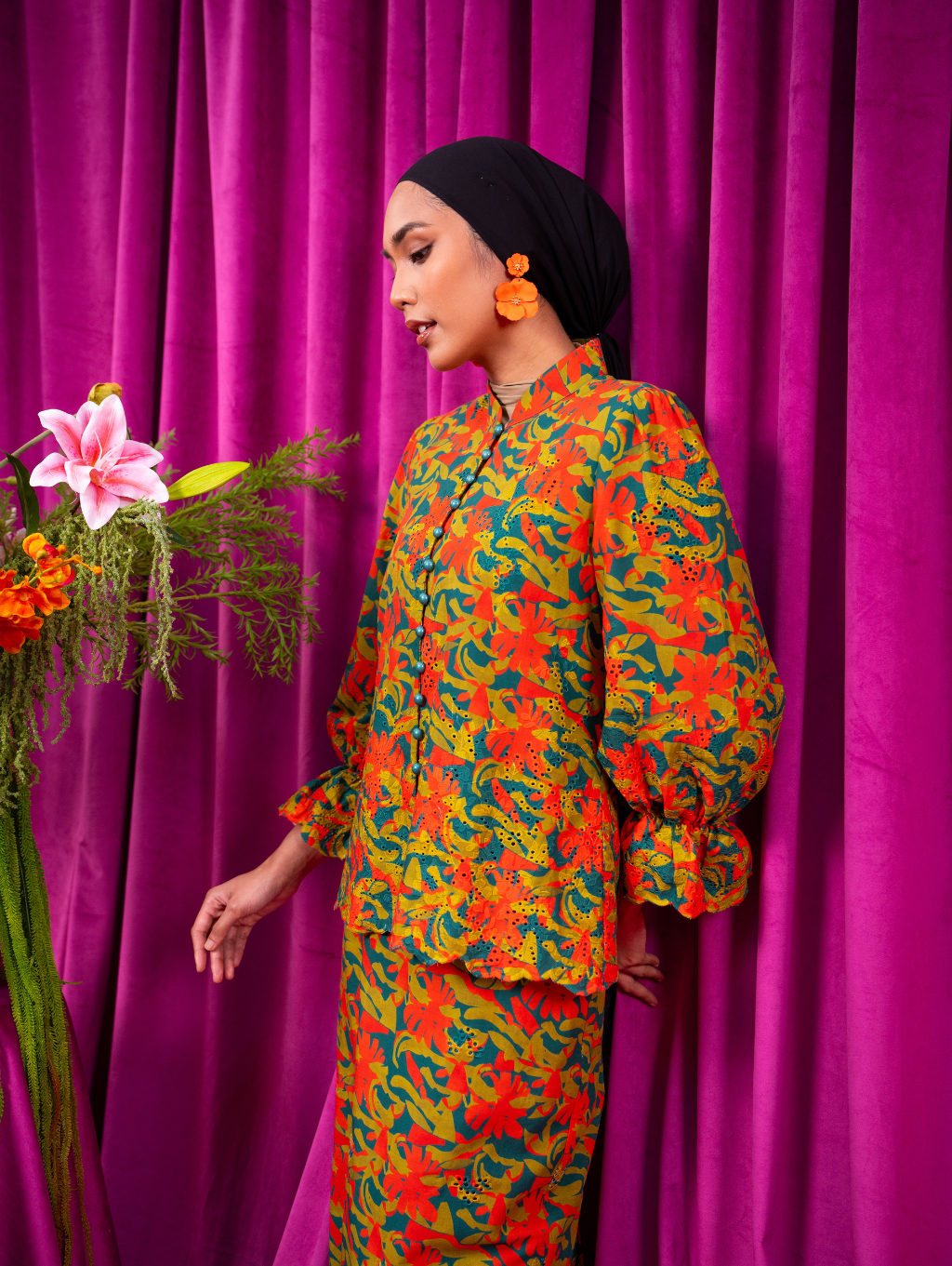 Elise Embroidery Kebaya - Paloma Emerald
