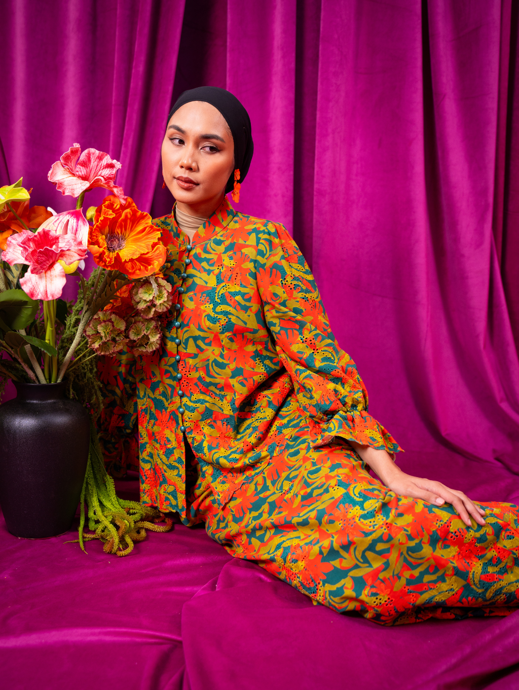 Elise Embroidery Kebaya - Paloma Emerald