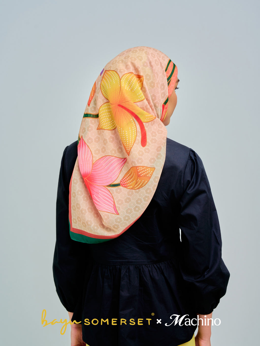 Square Scarf - Darling Bloom in Hana Apricot