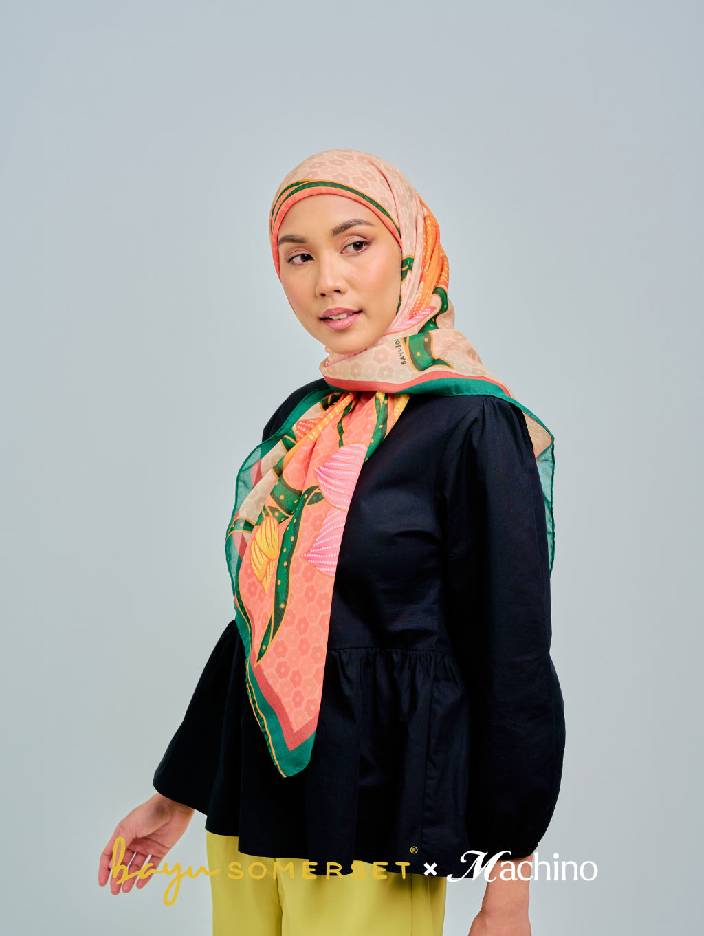 Square Scarf - Darling Bloom in Hana Apricot