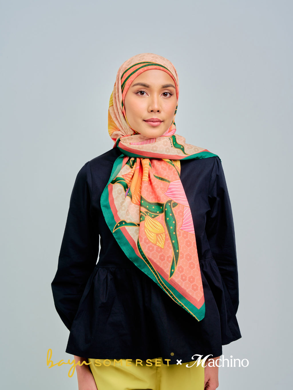 Square Scarf - Darling Bloom in Hana Apricot