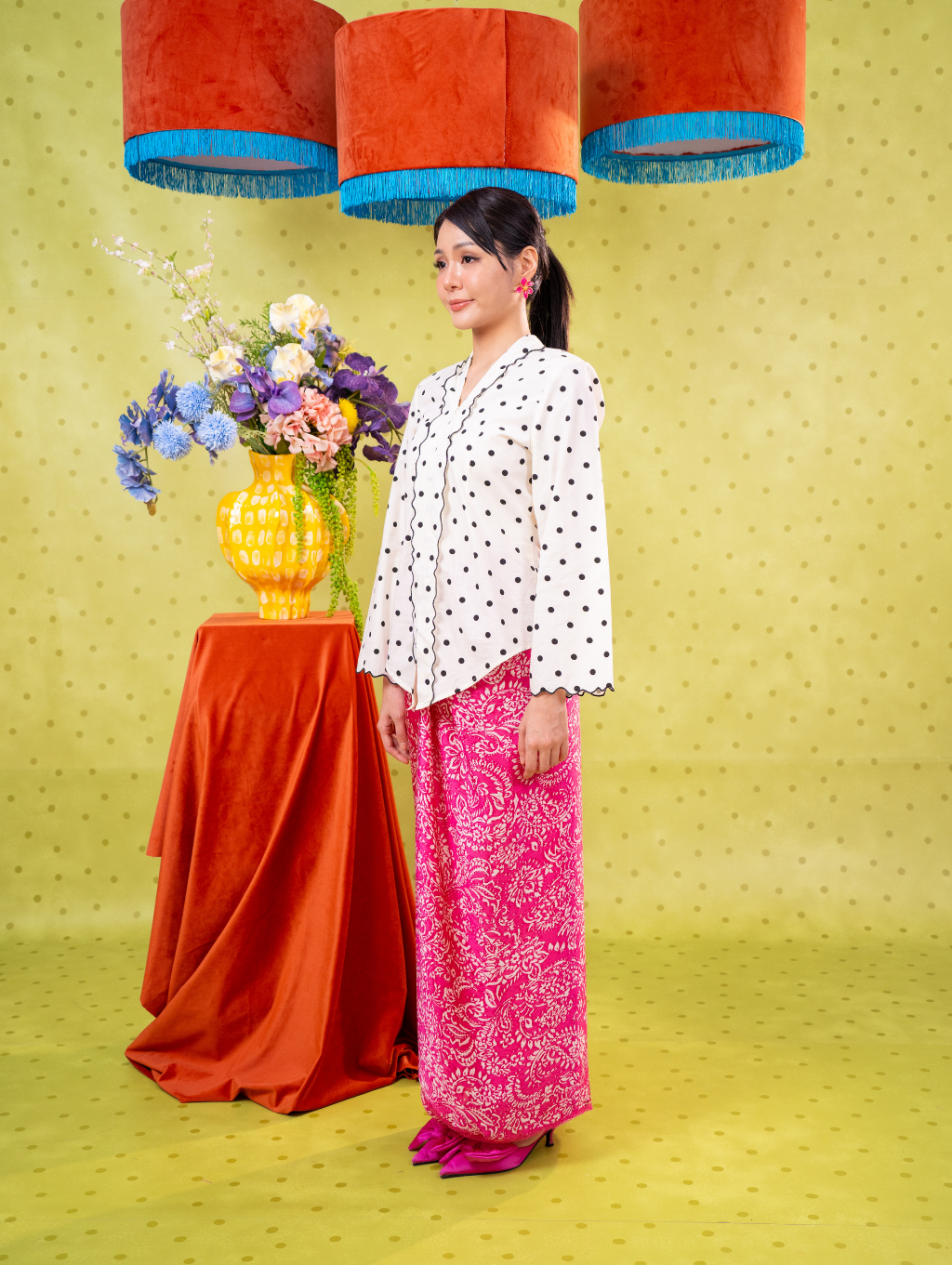 Elora Kebaya Top - Polka