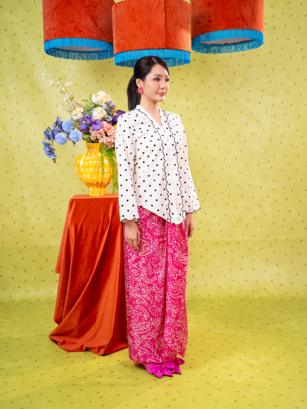 Elora Kebaya Top - Polka