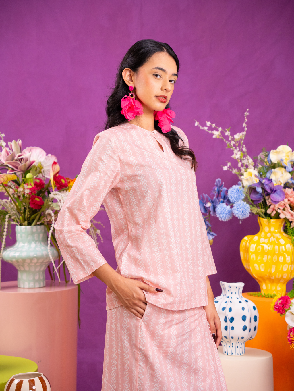 Mandisa Kurung in Pink