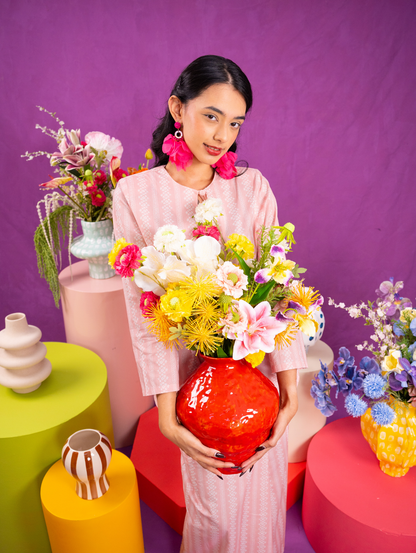 Mandisa Kurung in Pink