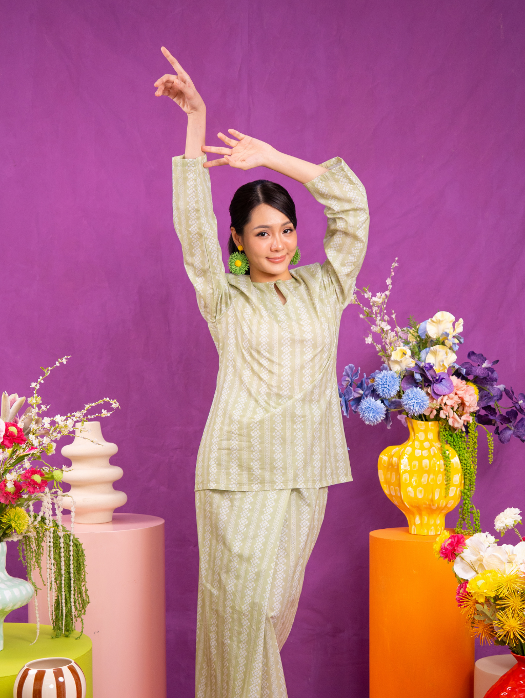 Mandisa Kurung in Green