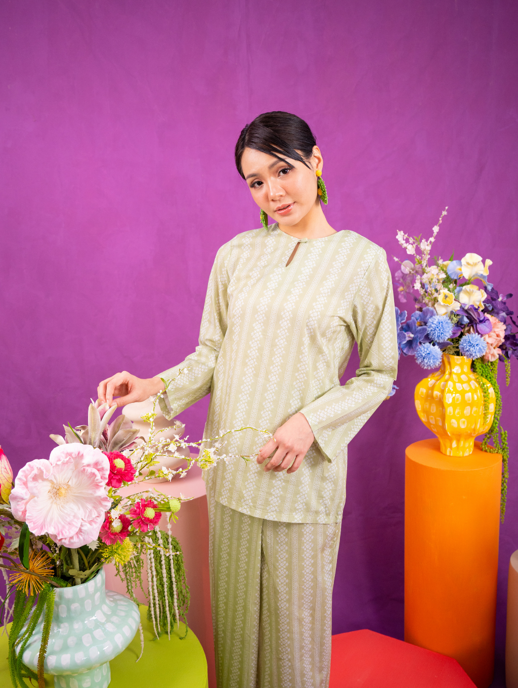 Mandisa Kurung in Green