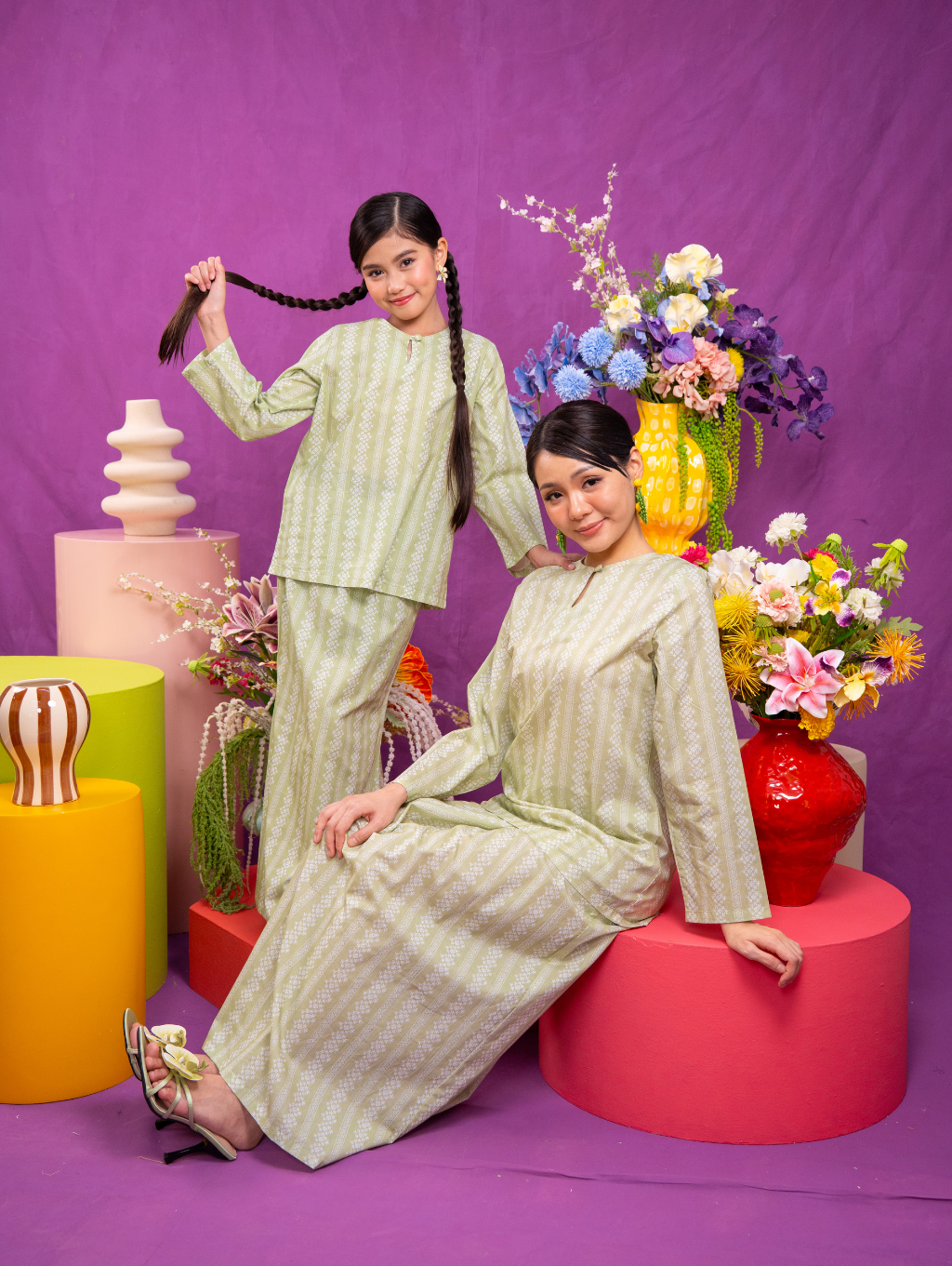 Mandisa Kurung in Green
