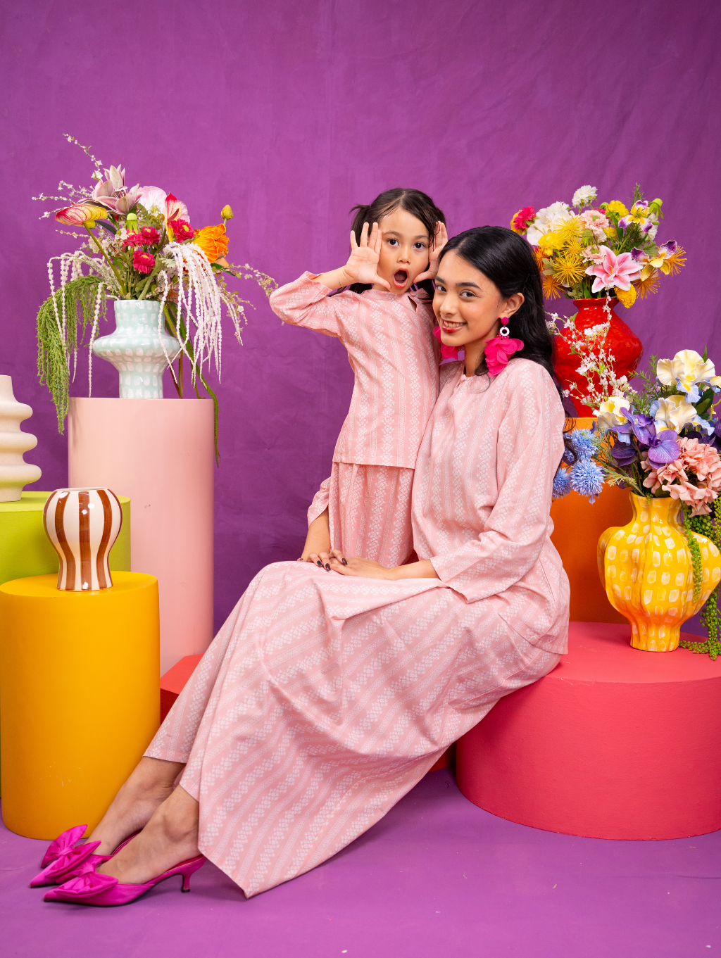 Mandisa Kurung in Pink