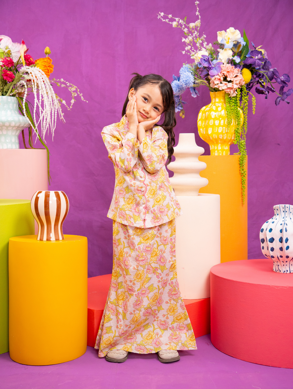 KIDS Noura Scalloped Kurung - Juwita