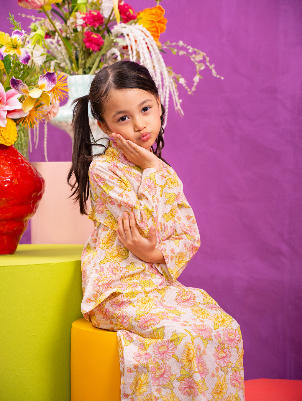 KIDS Noura Scalloped Kurung - Juwita