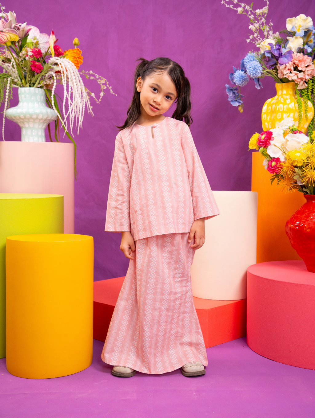 KIDS Mandisa Kurung in Pink