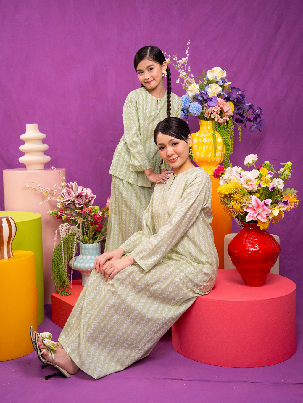 KIDS Mandisa Kurung in Green