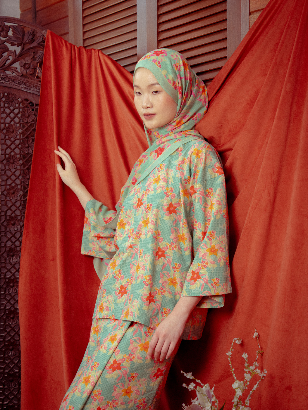 Tilly Oversized Kurung - Warisan Hijau