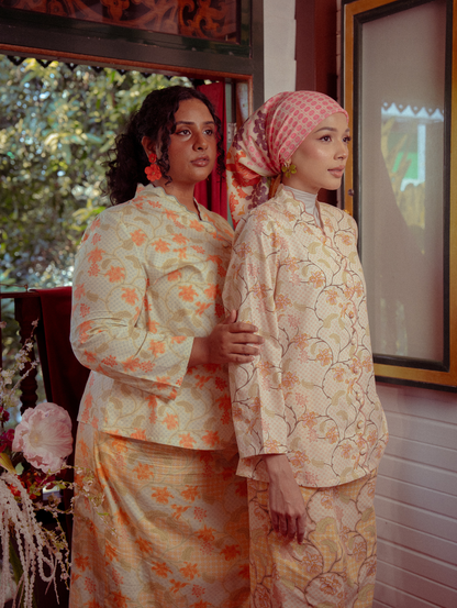 Noura Scalloped Kurung - Allunara Pink