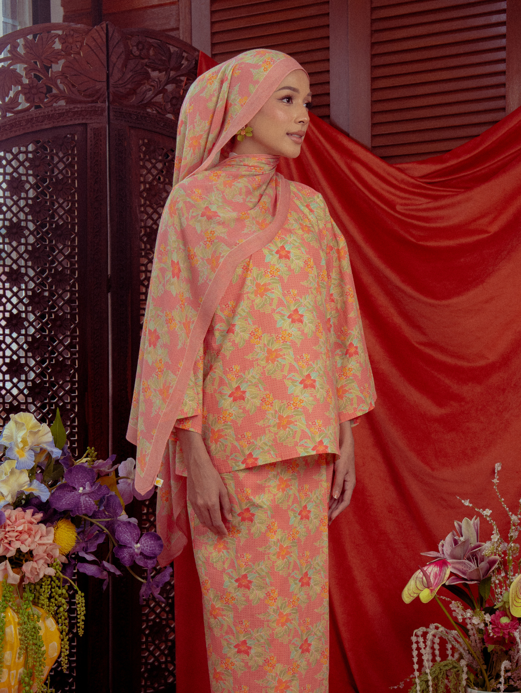 Lana Modal Shawl - Warisan Merah Jambu