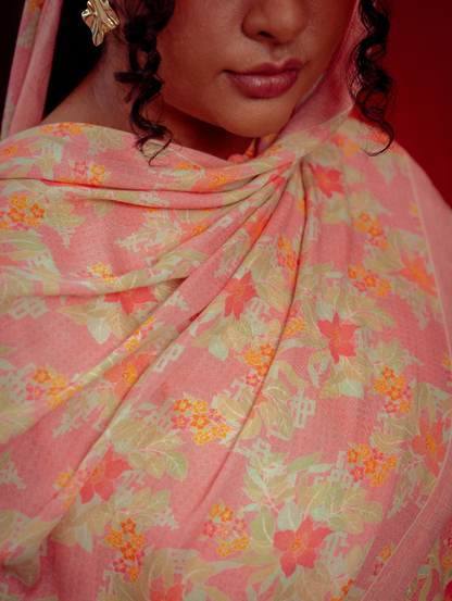 Lana Modal Shawl - Warisan Merah Jambu