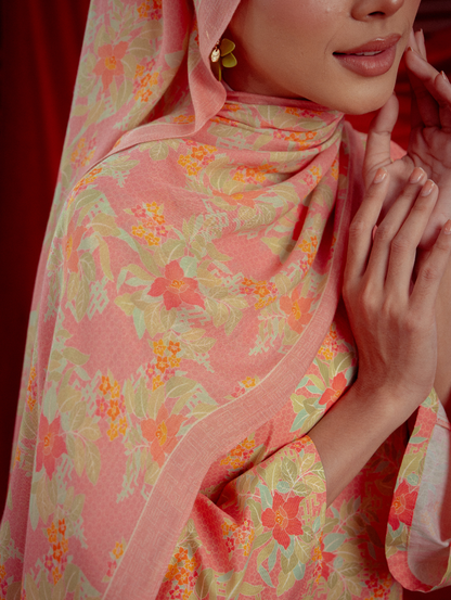 Lana Modal Shawl - Warisan Merah Jambu