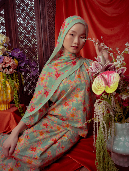 Tilly Oversized Kurung - Warisan Hijau