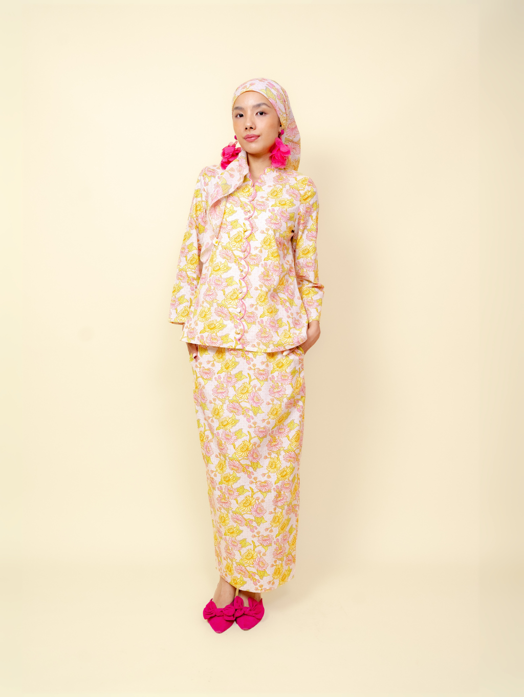 Noura Scalloped Kurung - Juwita