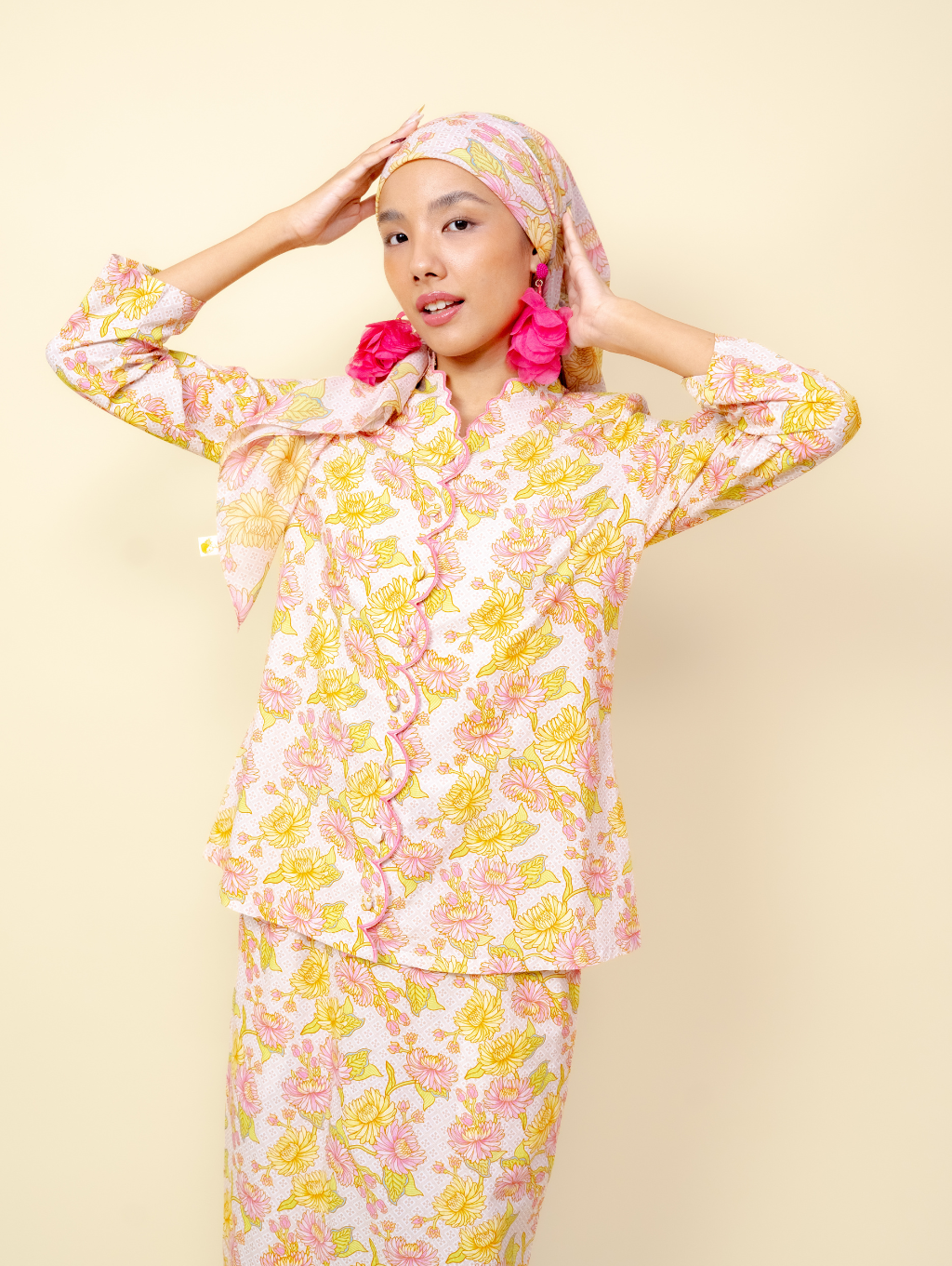 Noura Scalloped Kurung - Juwita