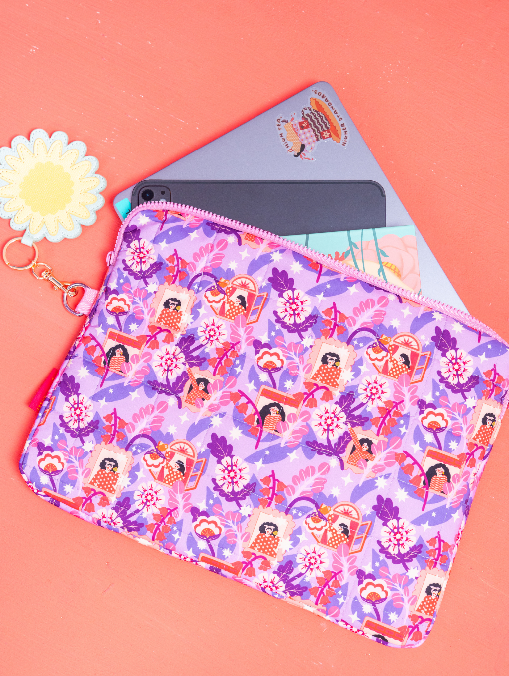 Molly Laptop Sleeve - Tropical Feast Purple