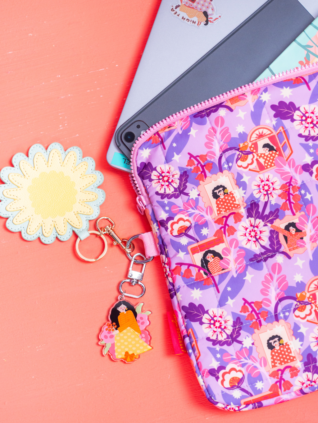 Molly Laptop Sleeve - Tropical Feast Purple