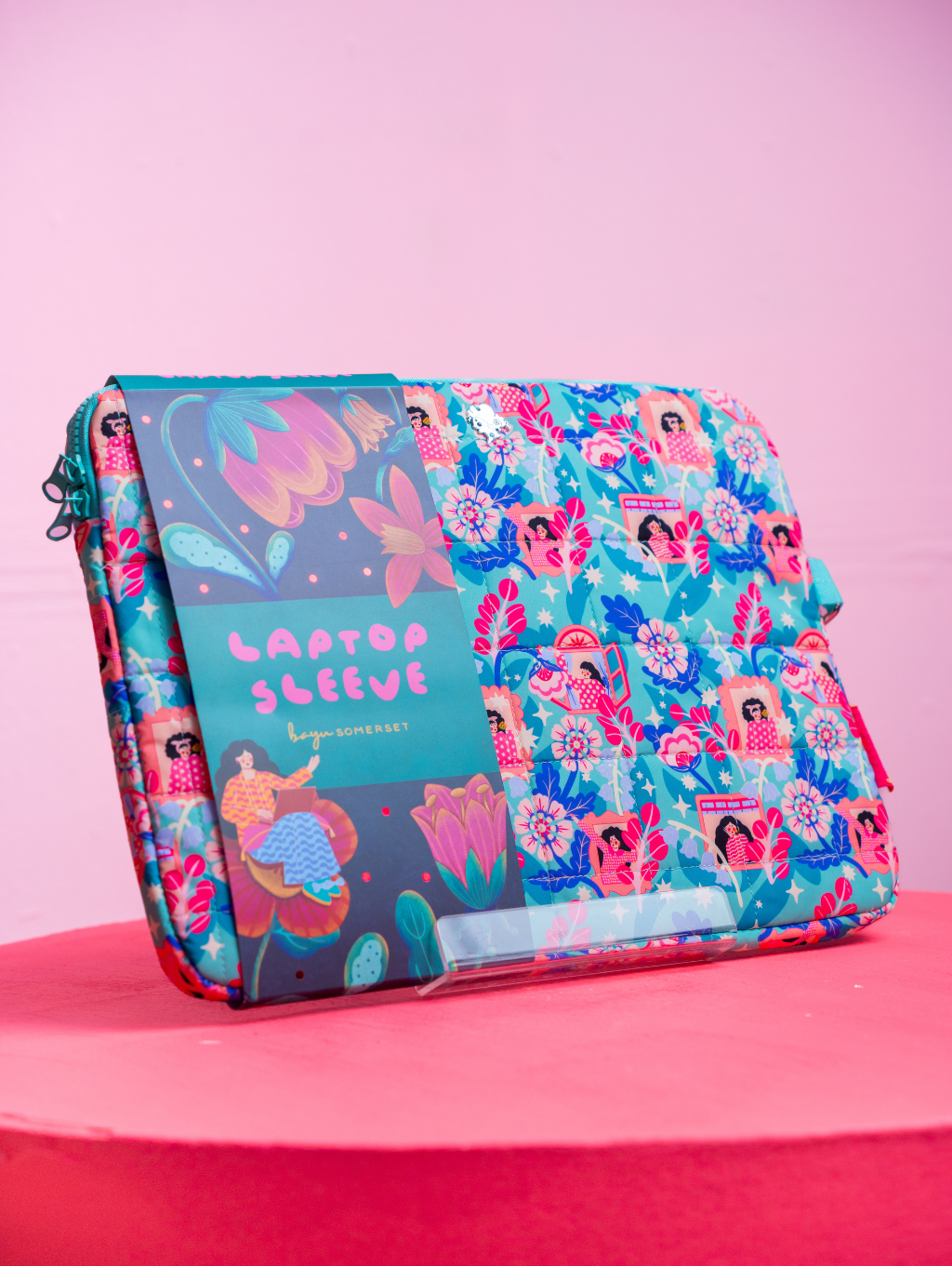 Molly Laptop Sleeve - Tropical Feast Tiffany Blue