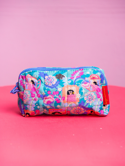 Molly Vanity Bag - Tropical Feast Tiffany Blue