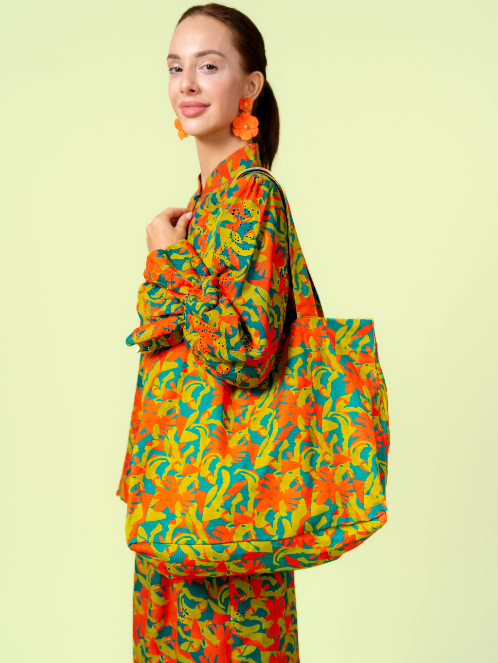 Canvas Tote Bag - Paloma Emerald