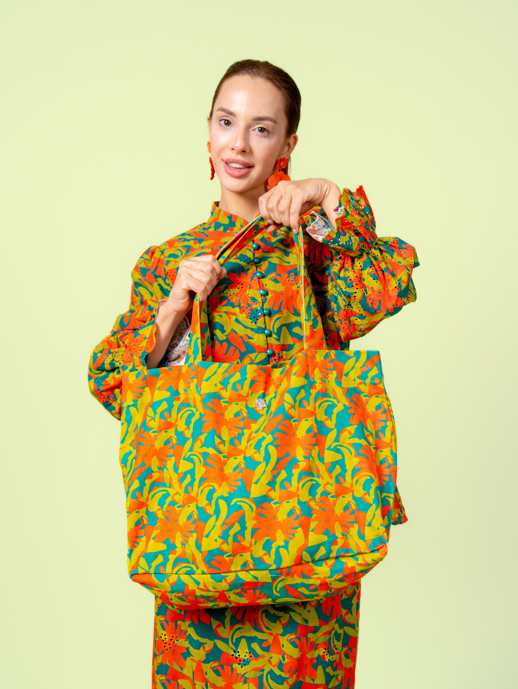 Canvas Tote Bag - Paloma Emerald