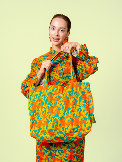Canvas Tote Bag - Paloma Emerald