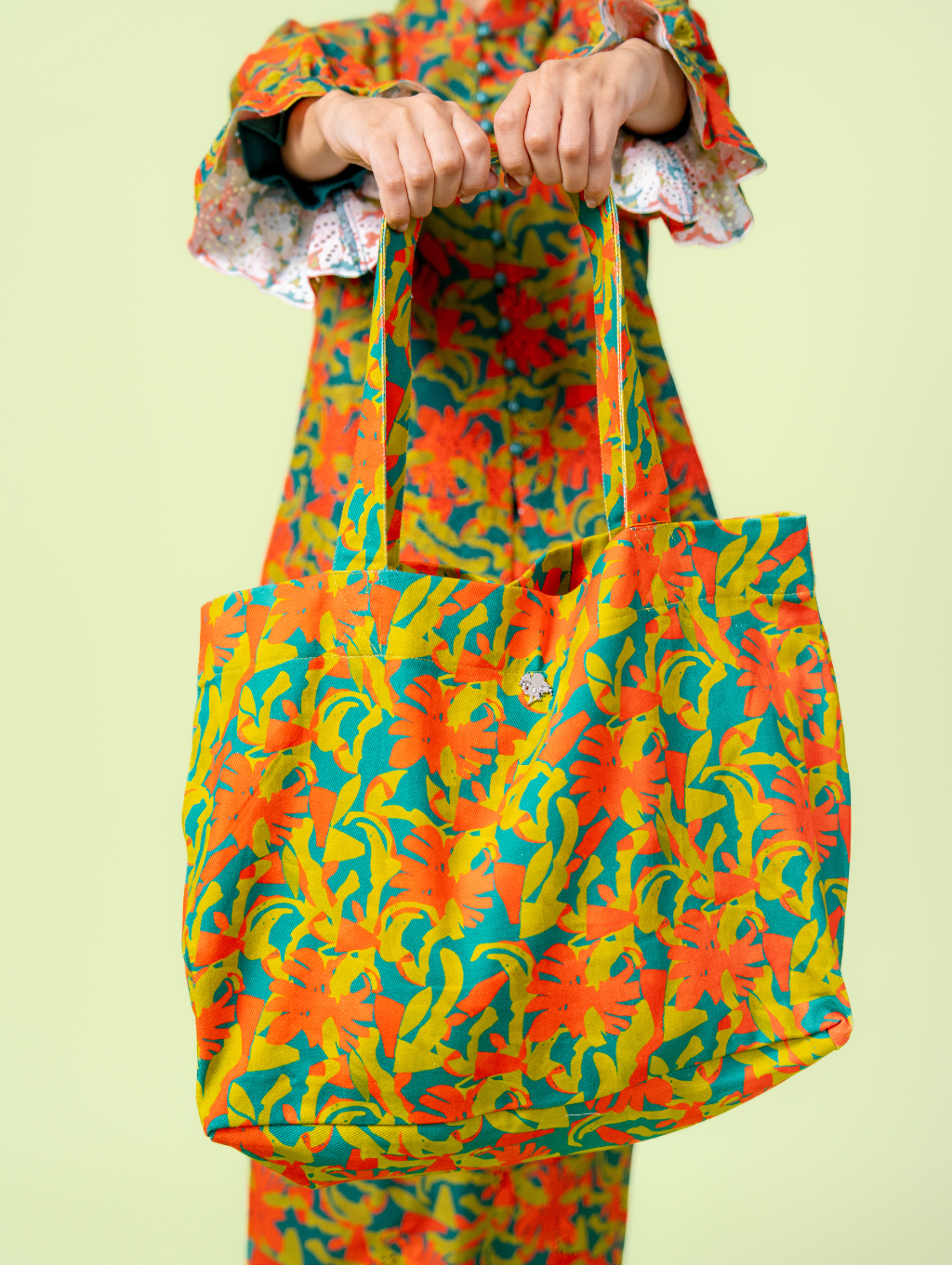 Canvas Tote Bag - Paloma Emerald
