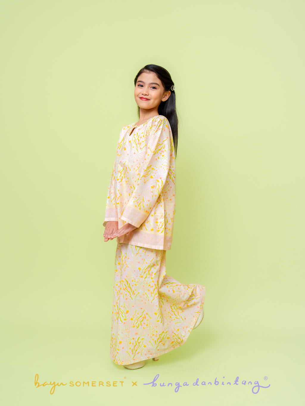 KIDS Fleur Kurung - Pink