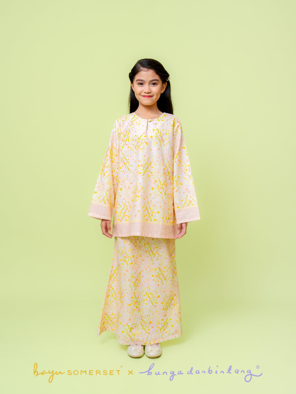 KIDS Fleur Kurung - Pink