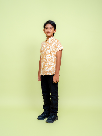 KIDS Basil Shirt - Grain Cream