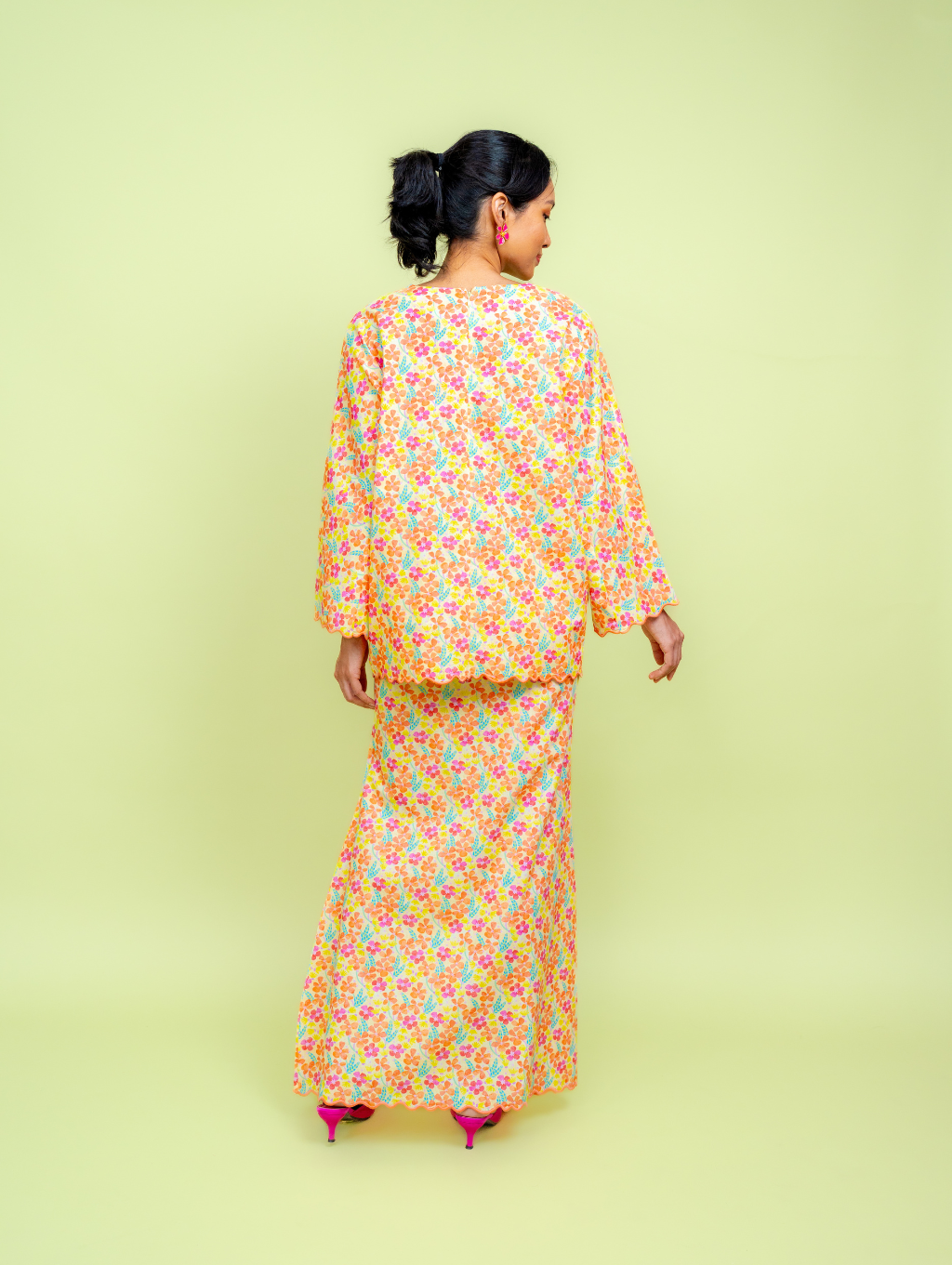Gina Oversized Kurung - Bloomsy