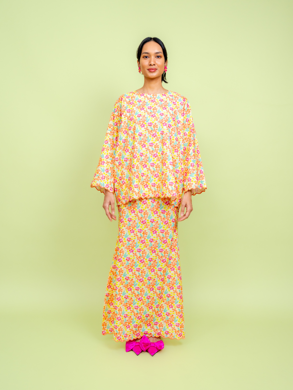 Gina Oversized Kurung - Bloomsy