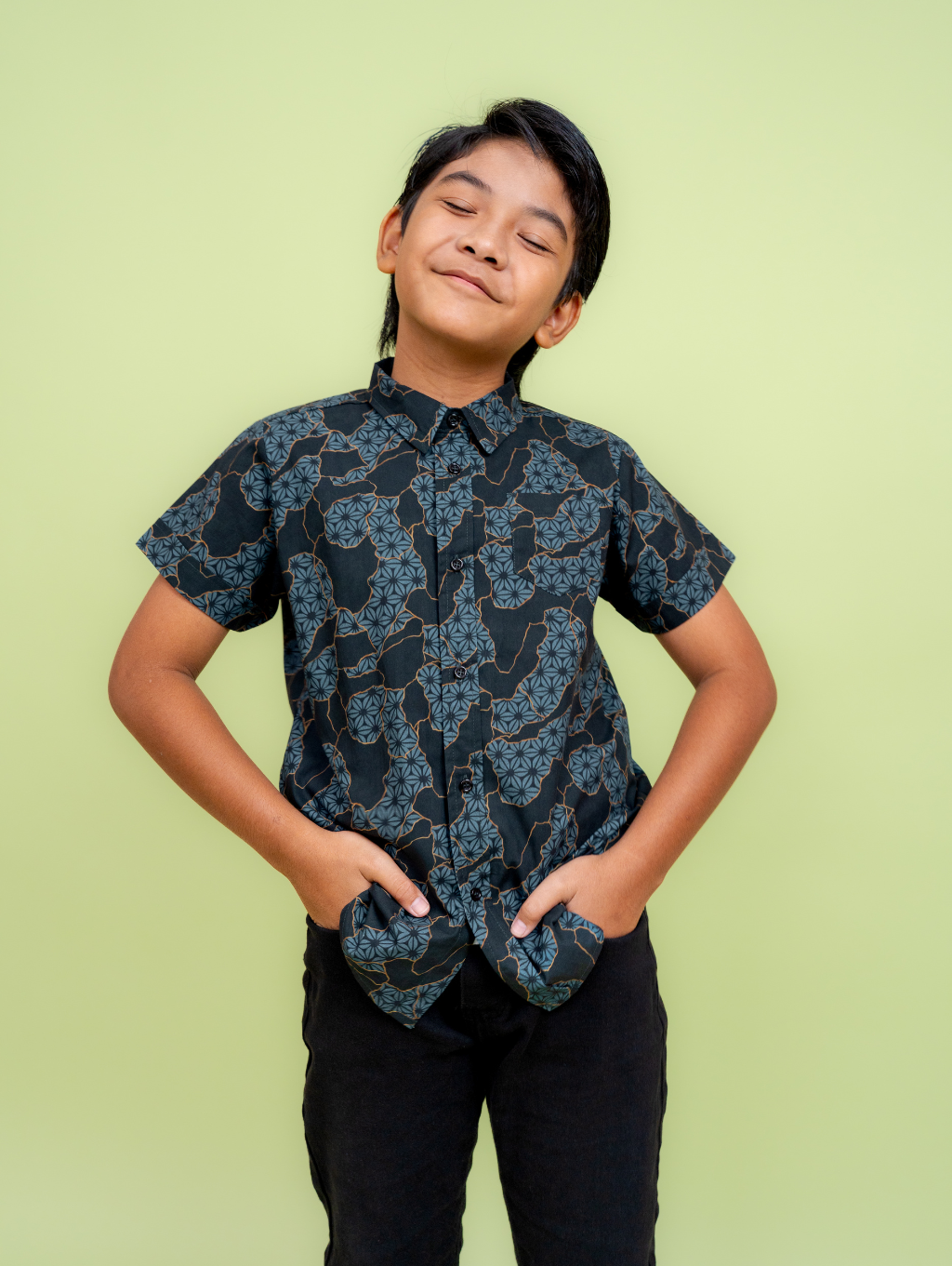 KIDS Basil Shirt - Blaze Black