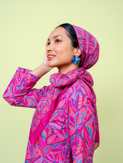 Square Scarf - Mora Pink