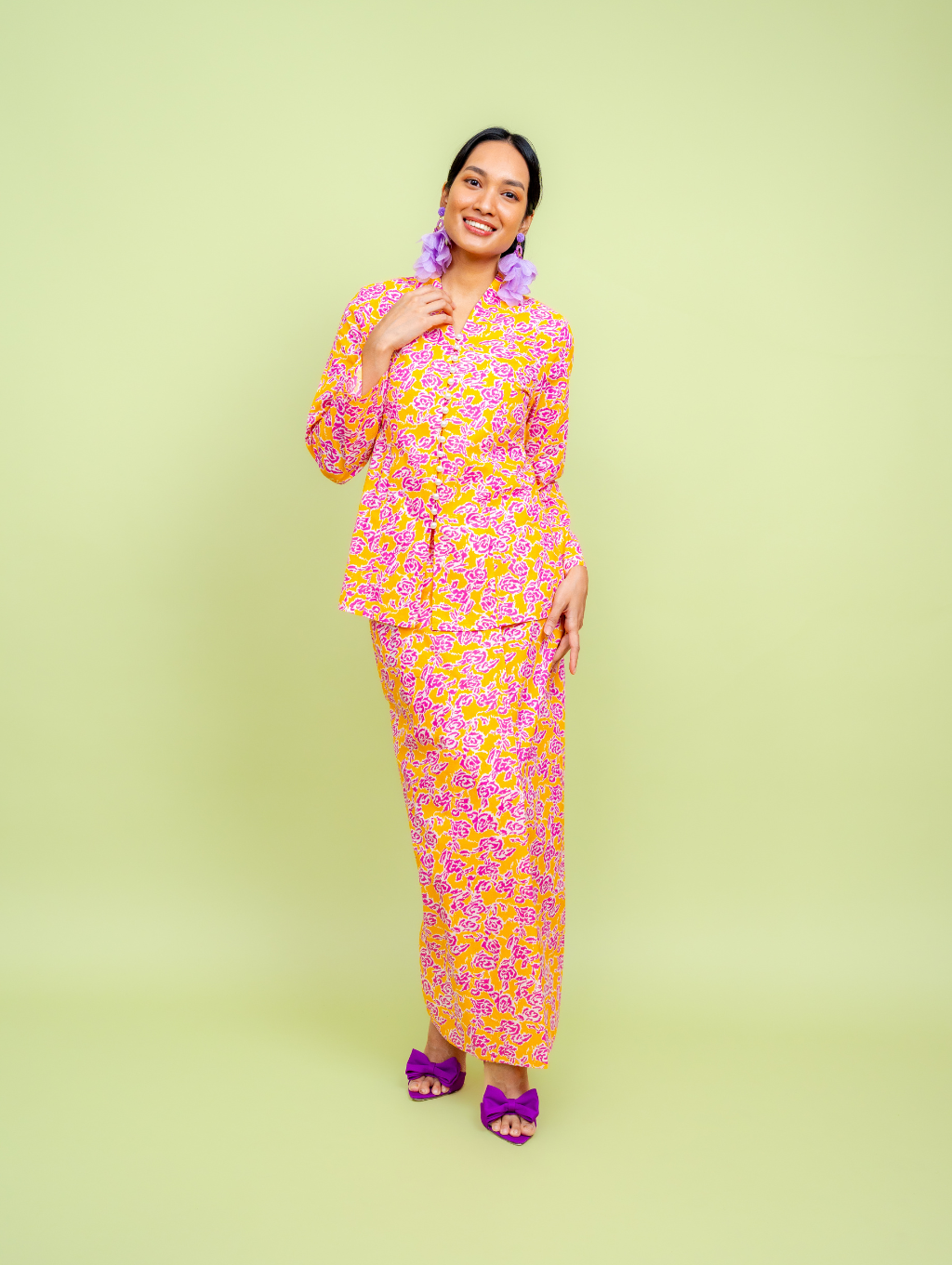 Melour Kebaya - Cloverly Yellow