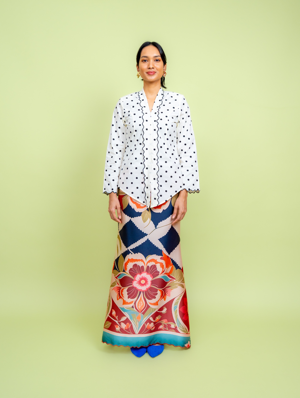 Elora Kebaya Top - Polka
