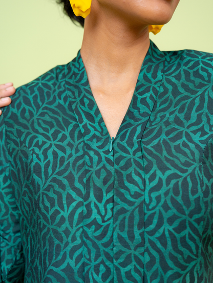 Rosa Maxi Kebaya - Grain Teal