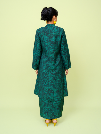 Rosa Maxi Kebaya - Grain Teal
