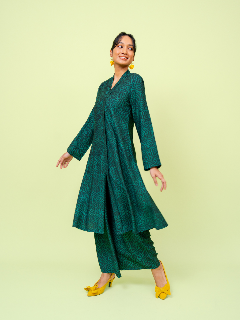 Rosa Maxi Kebaya - Grain Teal