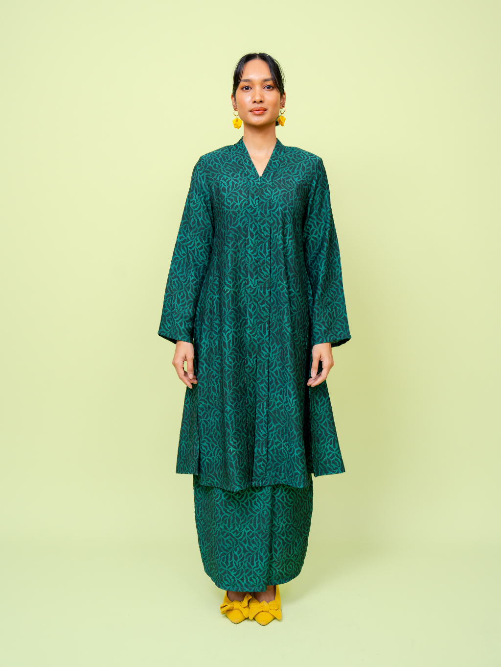 Rosa Maxi Kebaya - Grain Teal
