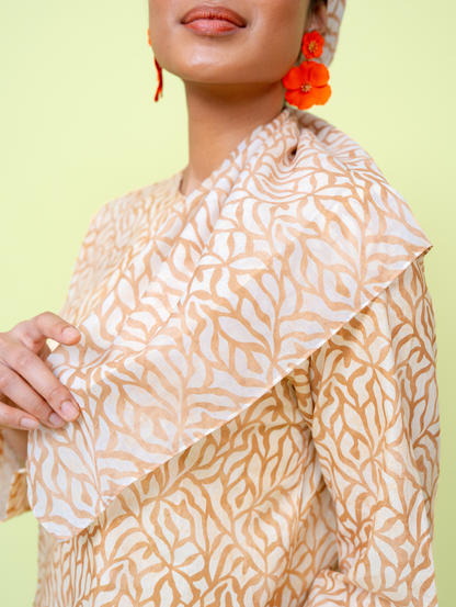 Square Scarf - Grain Cream