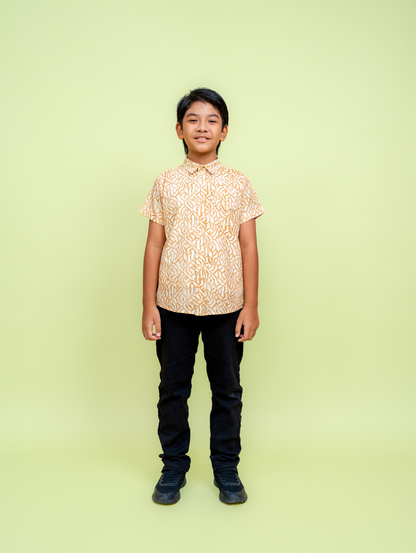 KIDS Basil Shirt - Grain Cream